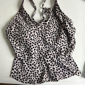 WOMENS KONA SOL TANKINI LEOPARD PRINT TOP